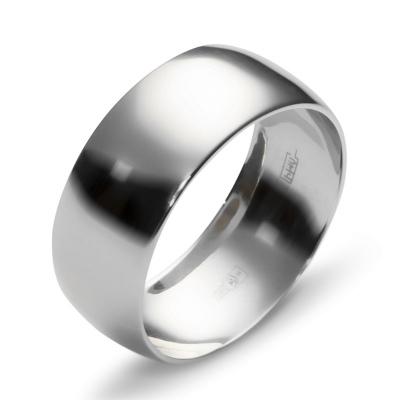 Кольцо обручальное из серебра р. 15,5 Эстет 01О050139