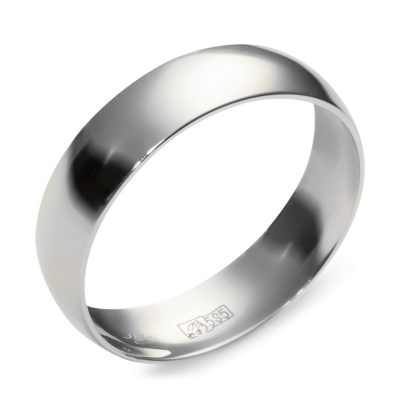Кольцо обручальное из серебра р. 17,5 Эстет 01О050140