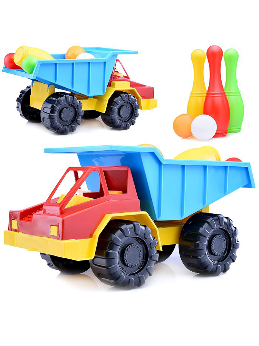 Автомобиль Maksi kids MK-3-277 Грузовик Карьерный с кеглями, красный