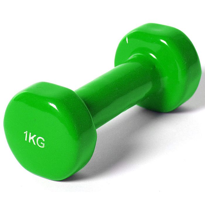 

Гантель SPORTEX виниловая 1. 0 кг зеленый, виниловая 1.0 кг