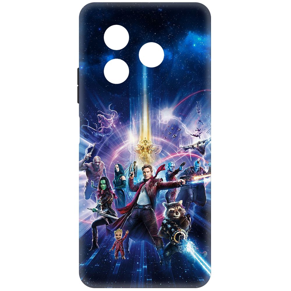 

Чехол-накладка Krutoff Soft Case Стражи Галактики. Все вместе для ITEL S24 черный