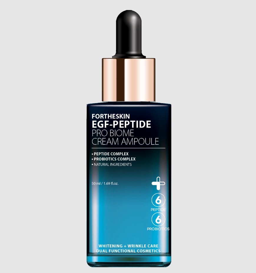 Крем-сыворотка Для Лица Fortheskin Egf-peptide Pro Biome Cream Ampoule 50 Мл asiakiss сыворотка для лица шеи и области декольте со змеиным пептидом 8