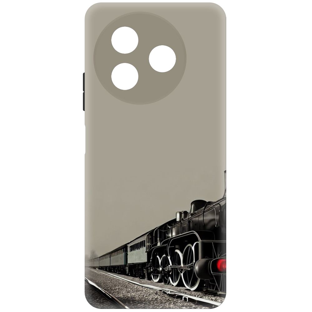 

Чехол-накладка Krutoff Soft Case Паровоз для ITEL S24 черный