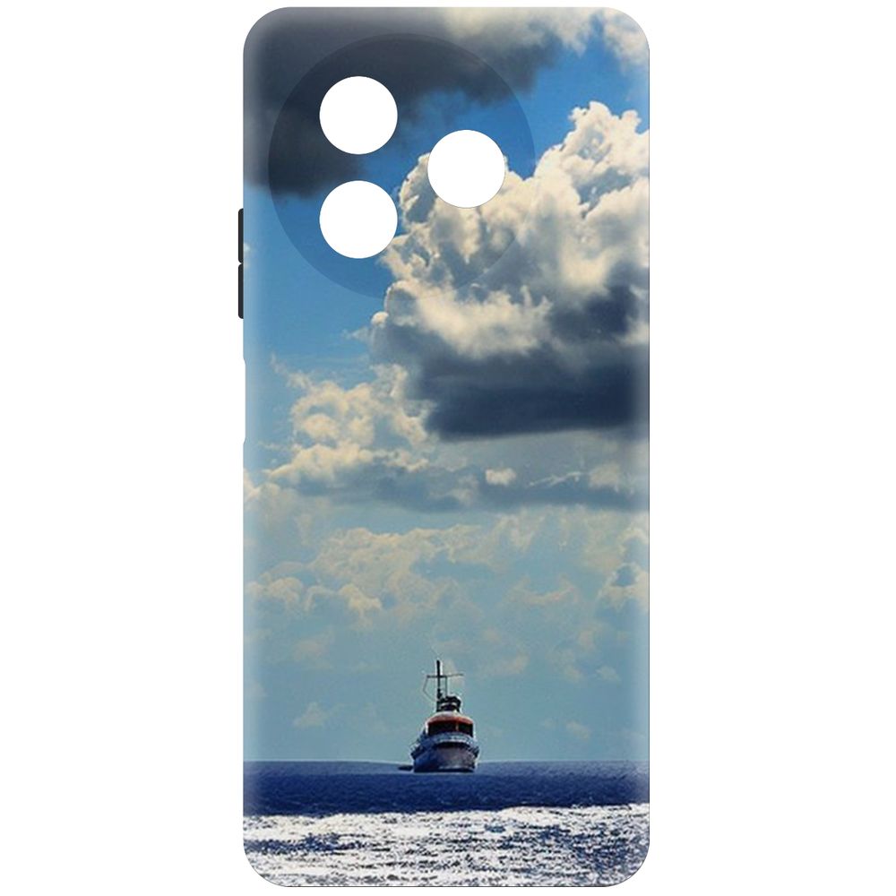 

Чехол-накладка Krutoff Soft Case Море для ITEL S24 черный