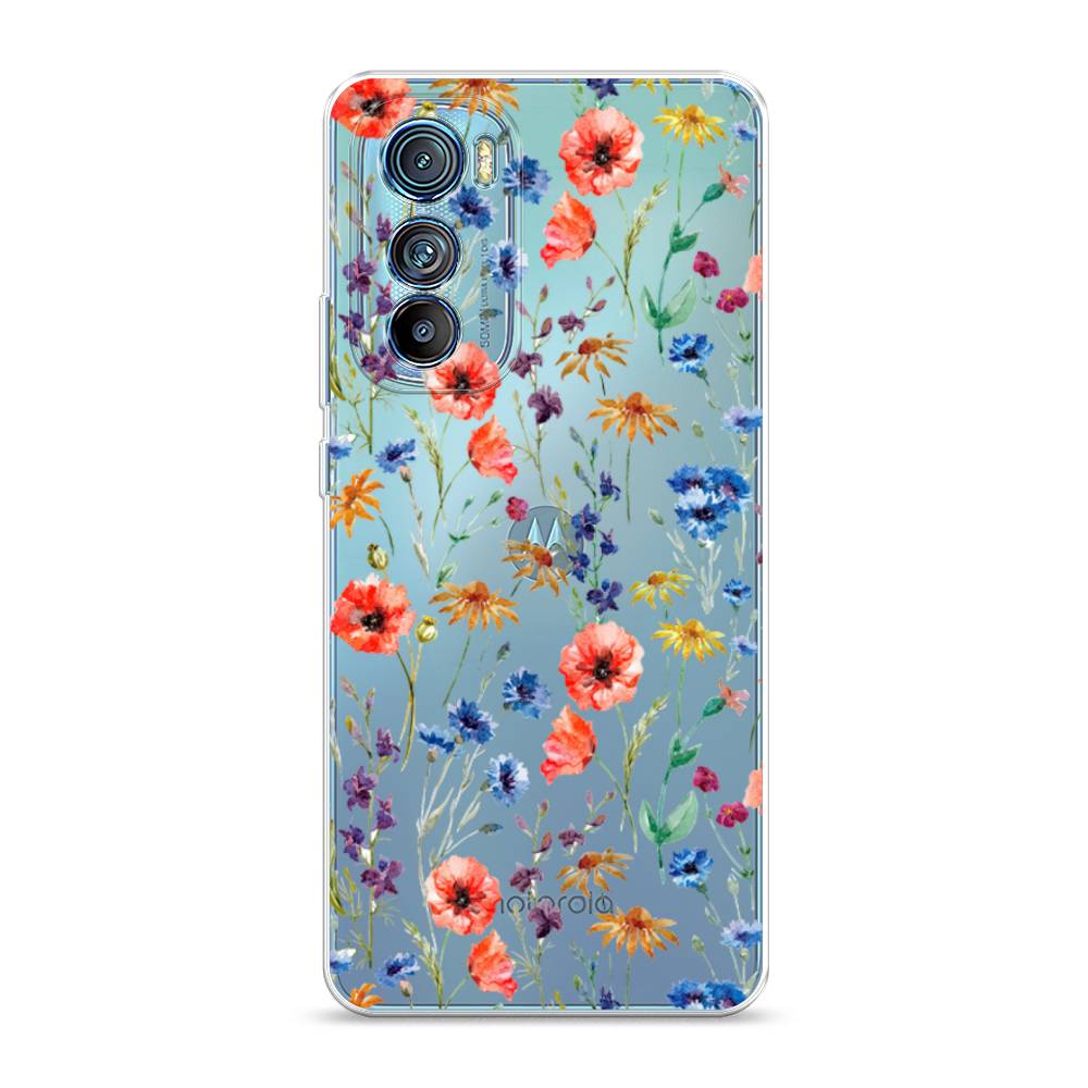 

Чехол Awog на Motorola Edge 30 "Маки и васильки фон"