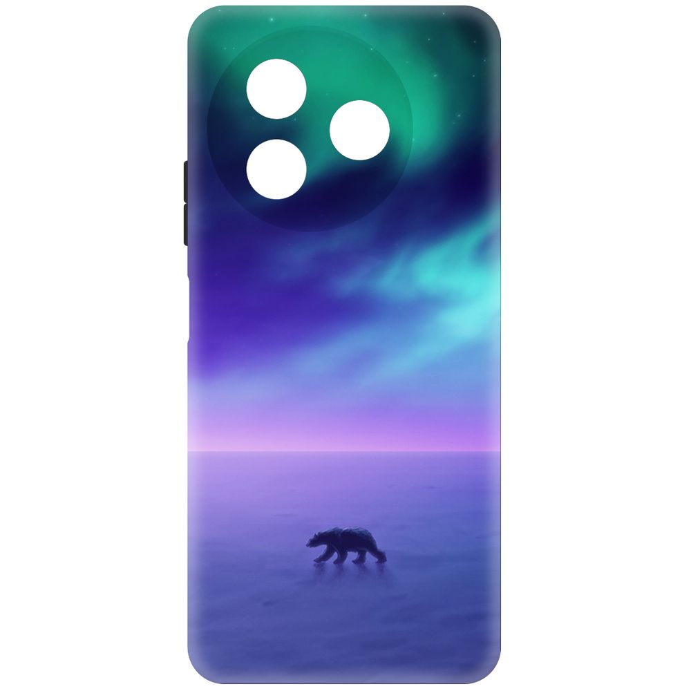 

Чехол-накладка Krutoff Soft Case Северное Сияние для ITEL S24 черный