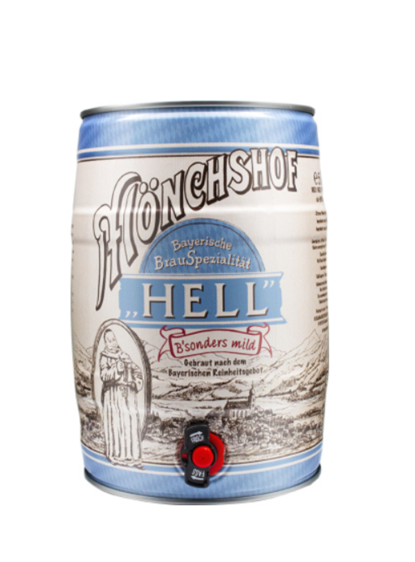 

Пиво Monchshof Hell ж/б 5 л, Светлое, ТН-00004861