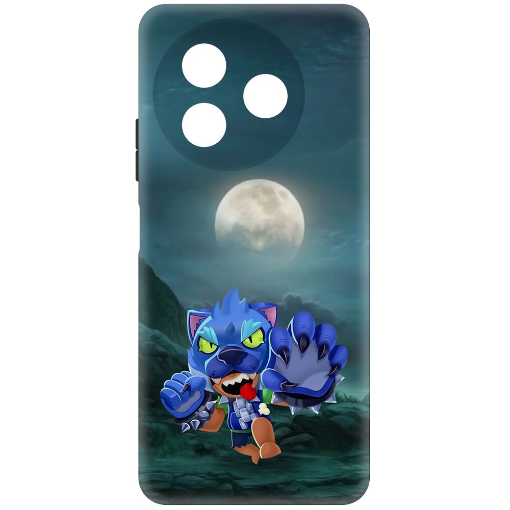 

Чехол-накладка Krutoff Soft Case Brawl Stars - Оборотень Леон для ITEL S24 черный