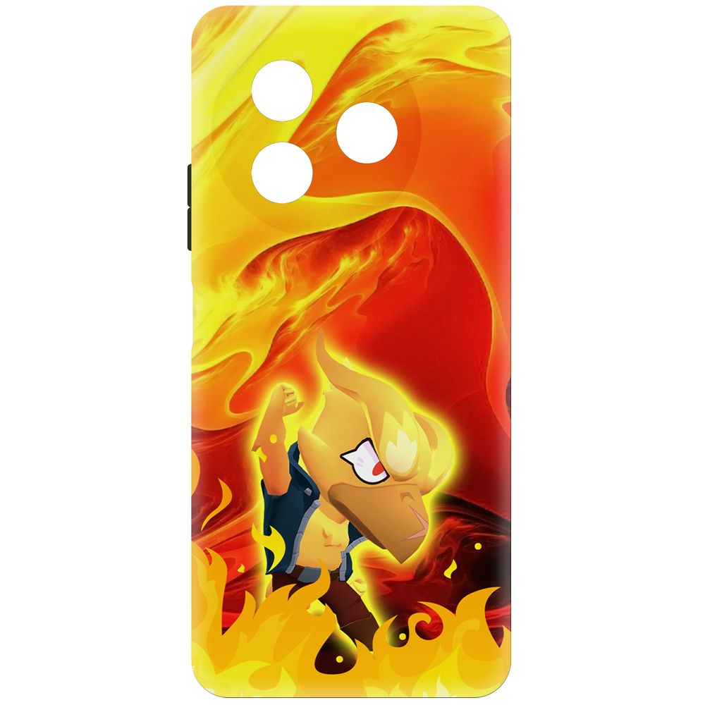 

Чехол-накладка Krutoff Soft Case Brawl Stars - Ворон-Феникс для ITEL S24 черный