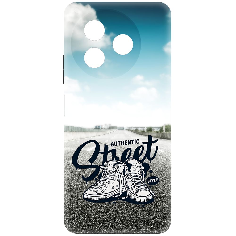 

Чехол-накладка Krutoff Soft Case Кроссовки мужские Уличный стиль для ITEL S24 черный