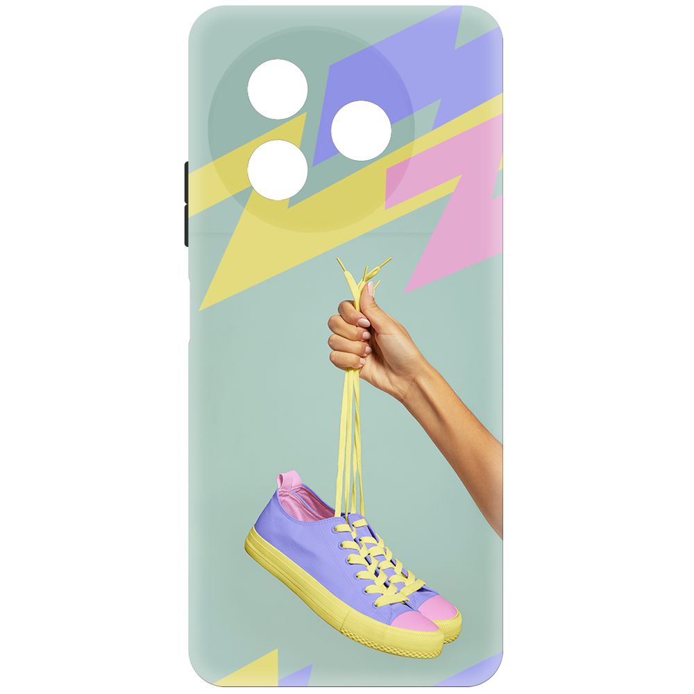 

Чехол-накладка Krutoff Soft Case Кроссовки женские Цветные для ITEL S24 черный