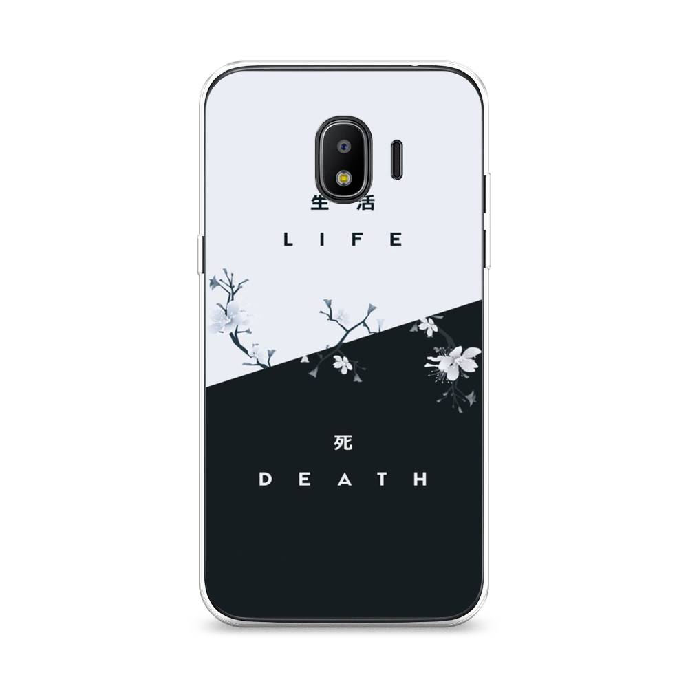 

Чехол Awog на Samsung Galaxy J2 2018 "Life and death", Черный;серый, 25650-7