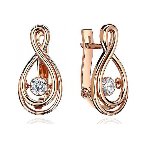 

Серьги из красного золота с бриллиантом Эстет 01С617963, 01С617963