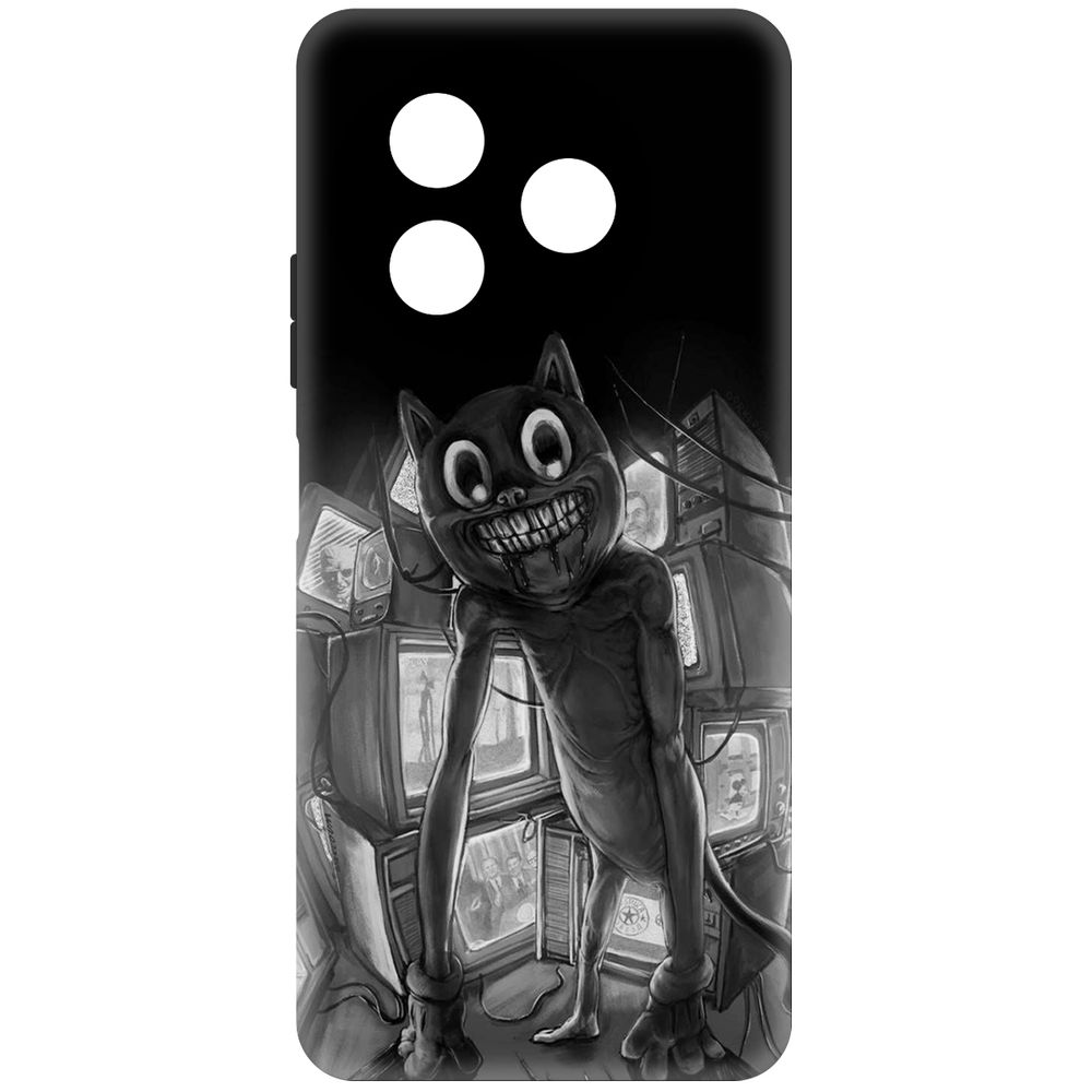 

Чехол-накладка Krutoff Soft Case Хаги Ваги - Картун Кэт для ITEL S24 черный