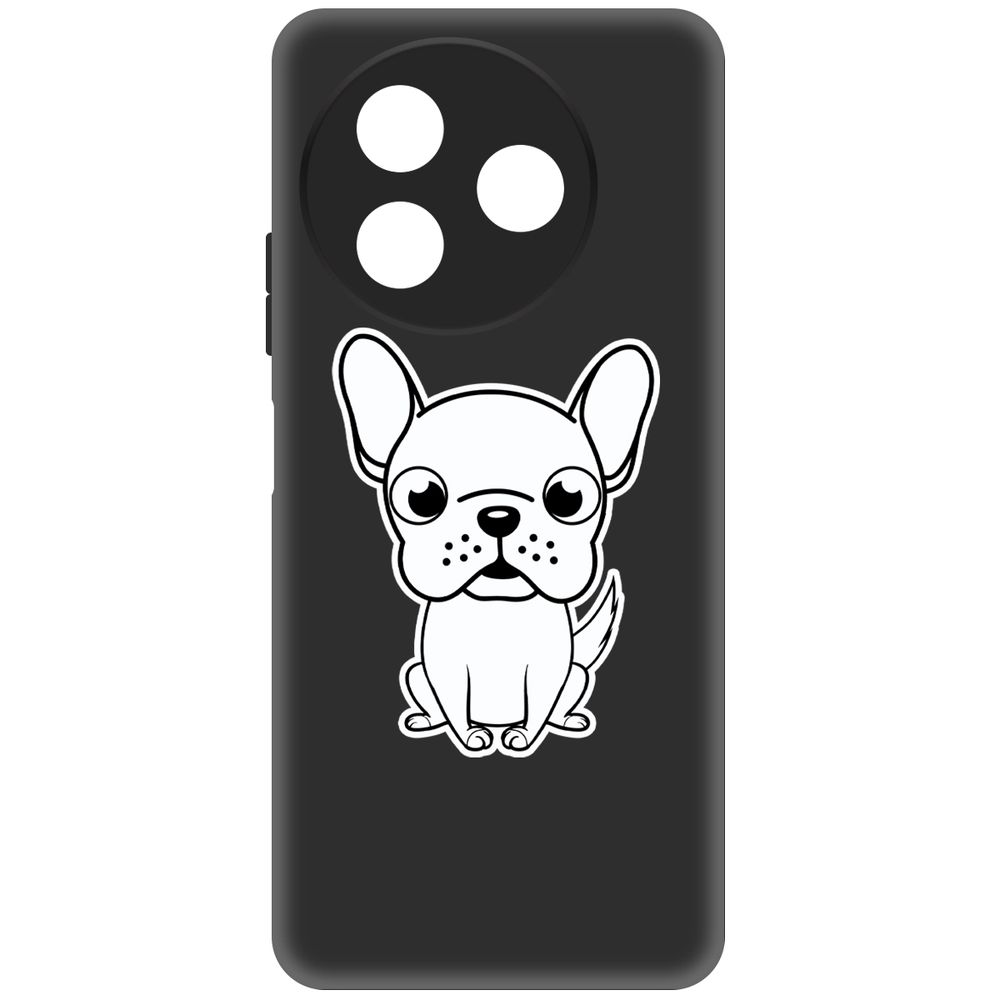 

Чехол-накладка Krutoff Soft Case Черно-белый щенок для ITEL S24 черный