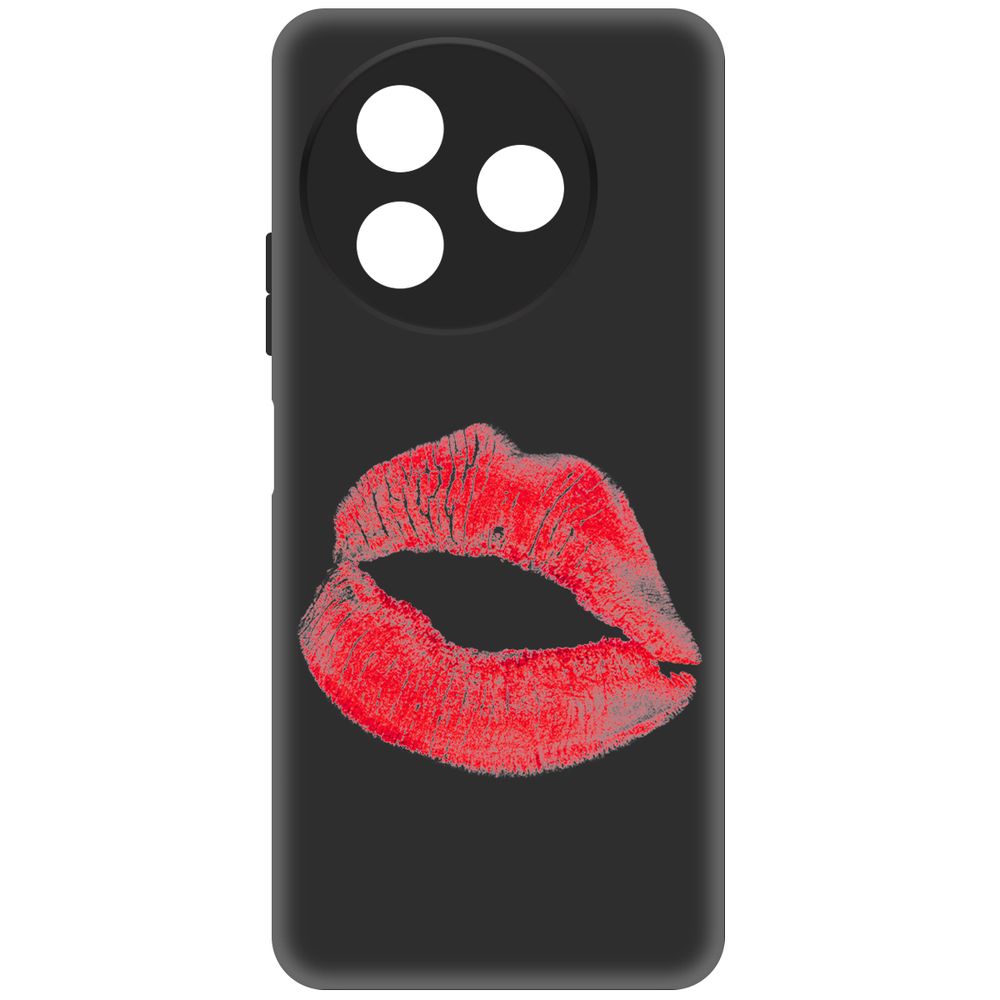 

Чехол-накладка Krutoff Soft Case След помады для ITEL S24 черный