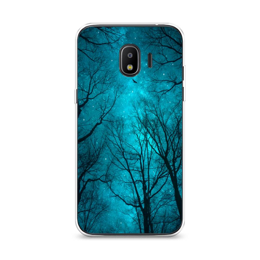 

Чехол Awog на Samsung Galaxy J2 2018 "Сказочный лес", Черный;голубой, 25650-4