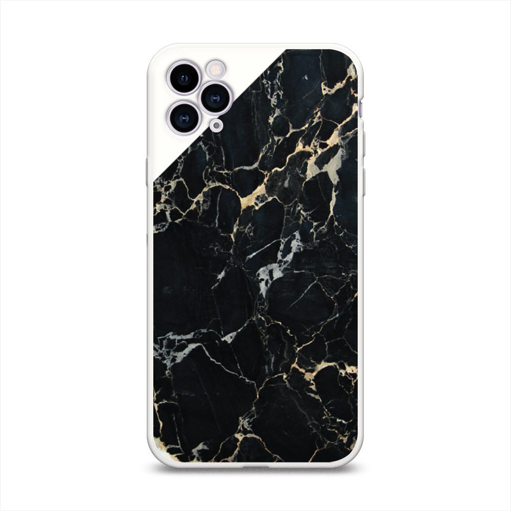 

Чехол Awog на Apple iPhone 11 Pro Max / Айфон 11 Pro Max "Черный мрамор уголок", Разноцветный, 12257-1