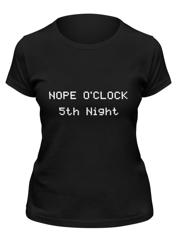 Футболка женская Printio Nope o'clock (пять ночей у фредди) черная 2XL