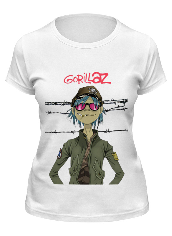 

Футболка женская Printio Gorillaz белая M, Белый, Gorillaz