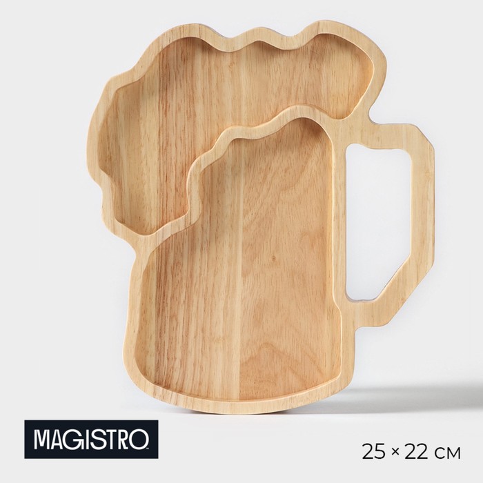 

Менажница Magistro «Эль», 25x22x1,8 см, акация