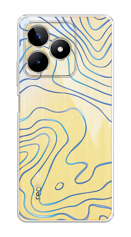 

Чехол на Realme C53/C51 "Blue lines", Прозрачный;синий, 2514650-1