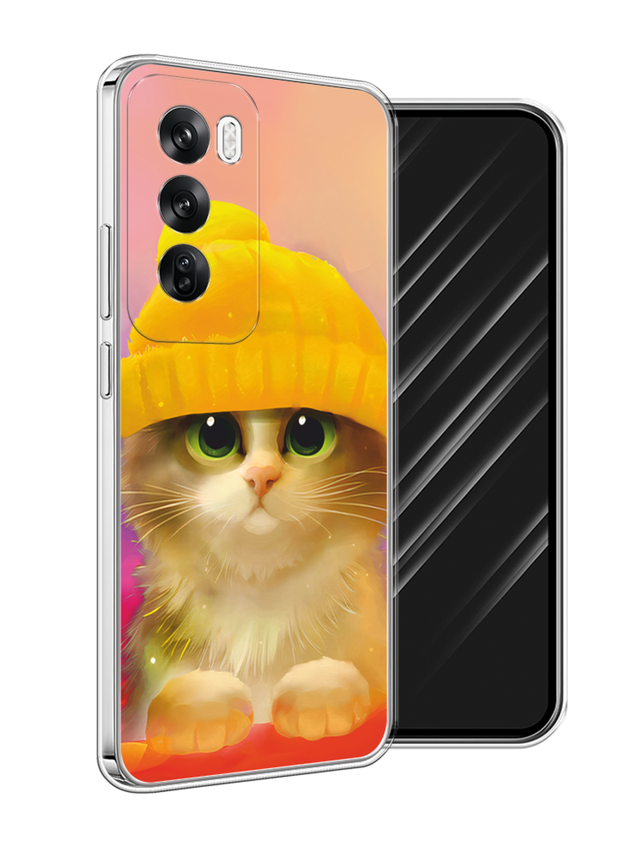 

Чехол Awog на Oppo Reno 12 "Котенок в желтой шапке", Желтый, 2517450-1