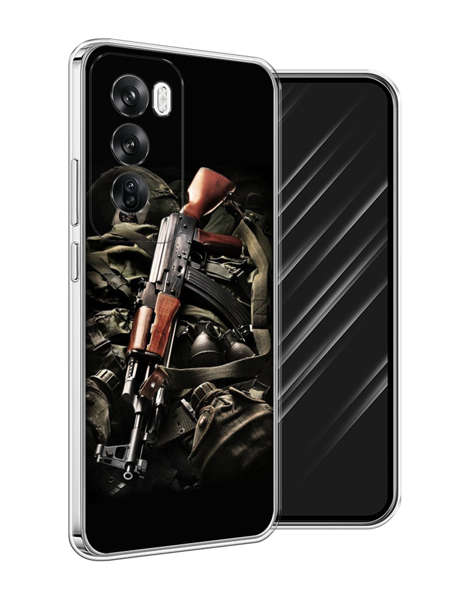 

Чехол Awog на Oppo Reno 12 "Автомат", Черный;коричневый;серый, 2517450-1