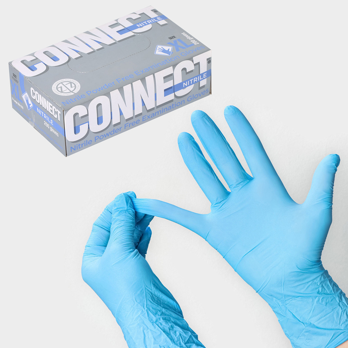 Перчатки CONNECT NITRILE смотр. нестер. нитрил. (PULIN) (9 (XL)) 200 шт/уп (100 пар)