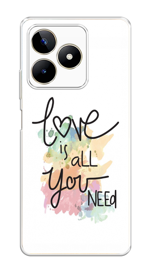 

Чехол на Realme C53/C51 "Love is all you need", Белый;черный;зеленый, 2514650-1