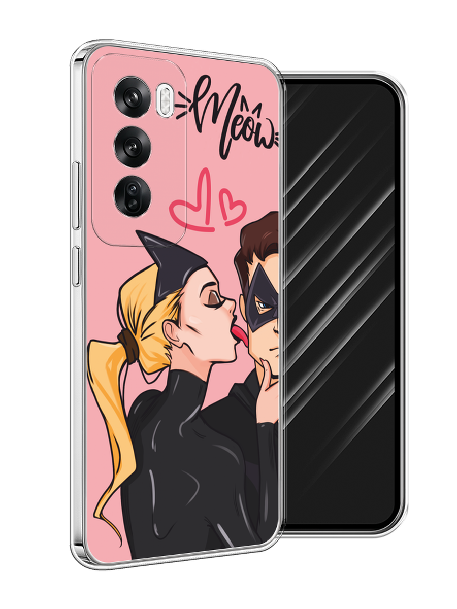 

Чехол Awog на Oppo Reno 12 "Kiss of Cat Woman", Розовый;черный;бежевый, 2517450-1
