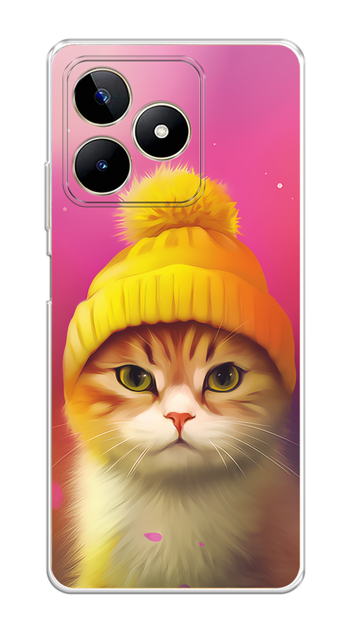 

Чехол на Realme C53/C51 "Котик в шапочке", Розовый;желтый;бежевый, 2514650-1