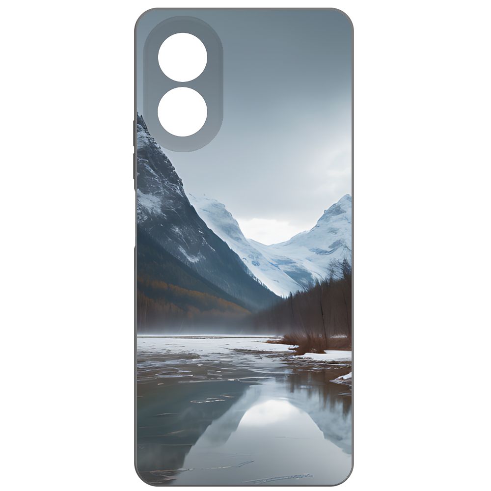 

Чехол-накладка Krutoff Soft Case Весенняя оттепель для Oppo A38 4G черный