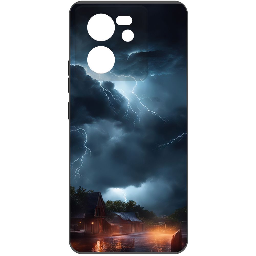 

Чехол-накладка Krutoff Soft Case Ночная гроза для Xiaomi 13T Pro черный