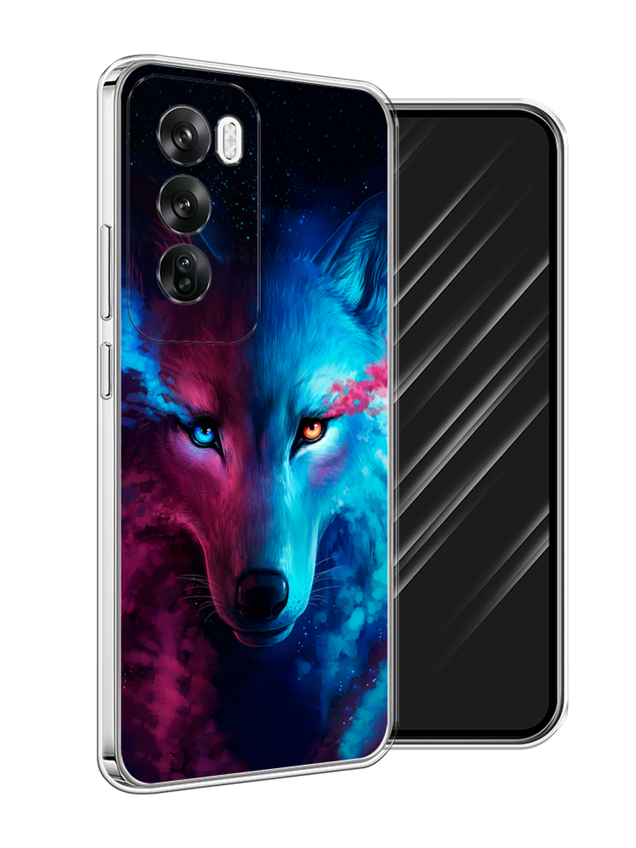 

Чехол Awog на Oppo Reno 12 "Волшебный волк", Голубой;розовый, 2517450-1