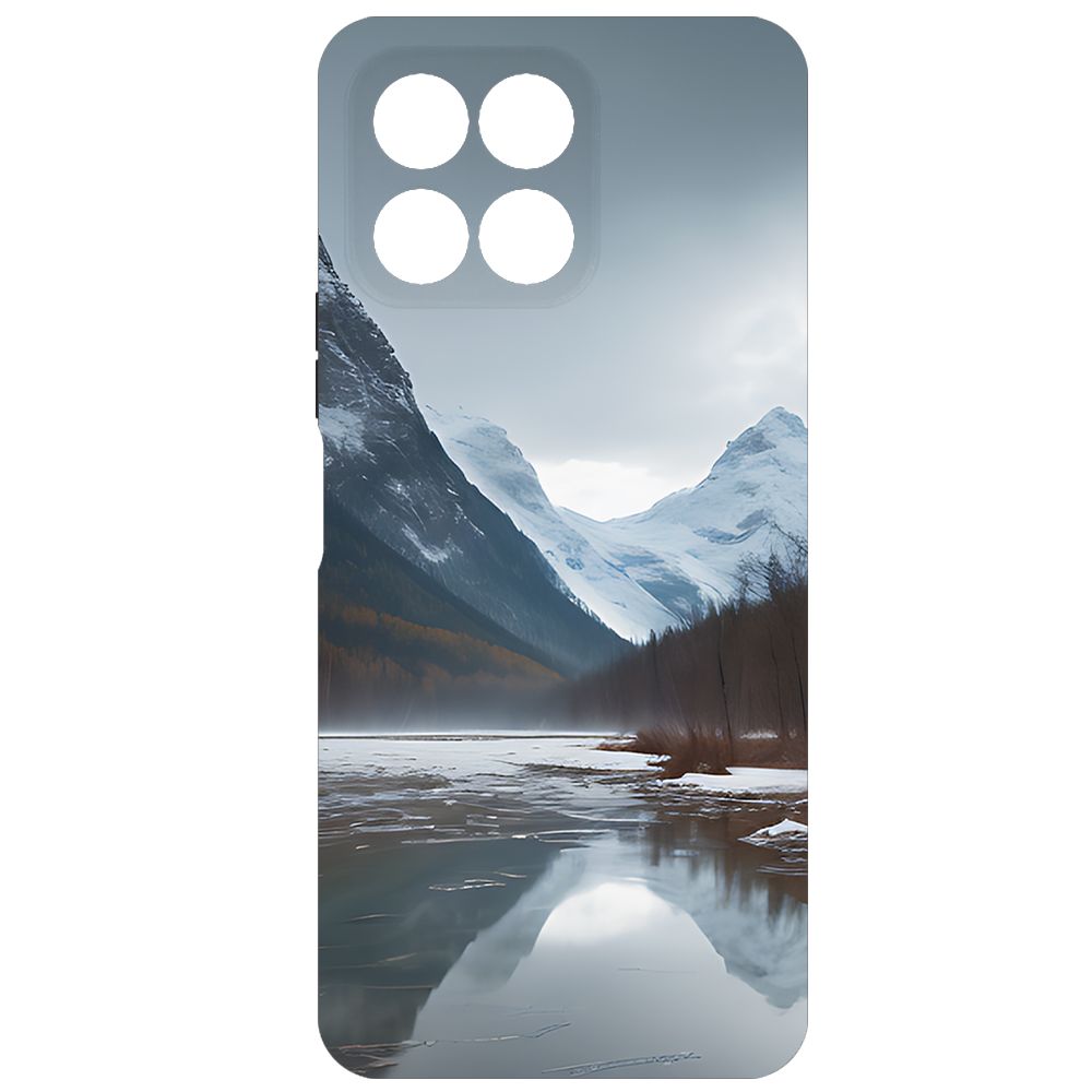 Чехол-накладка Krutoff Soft Case Весенняя оттепель для Honor X6a черный