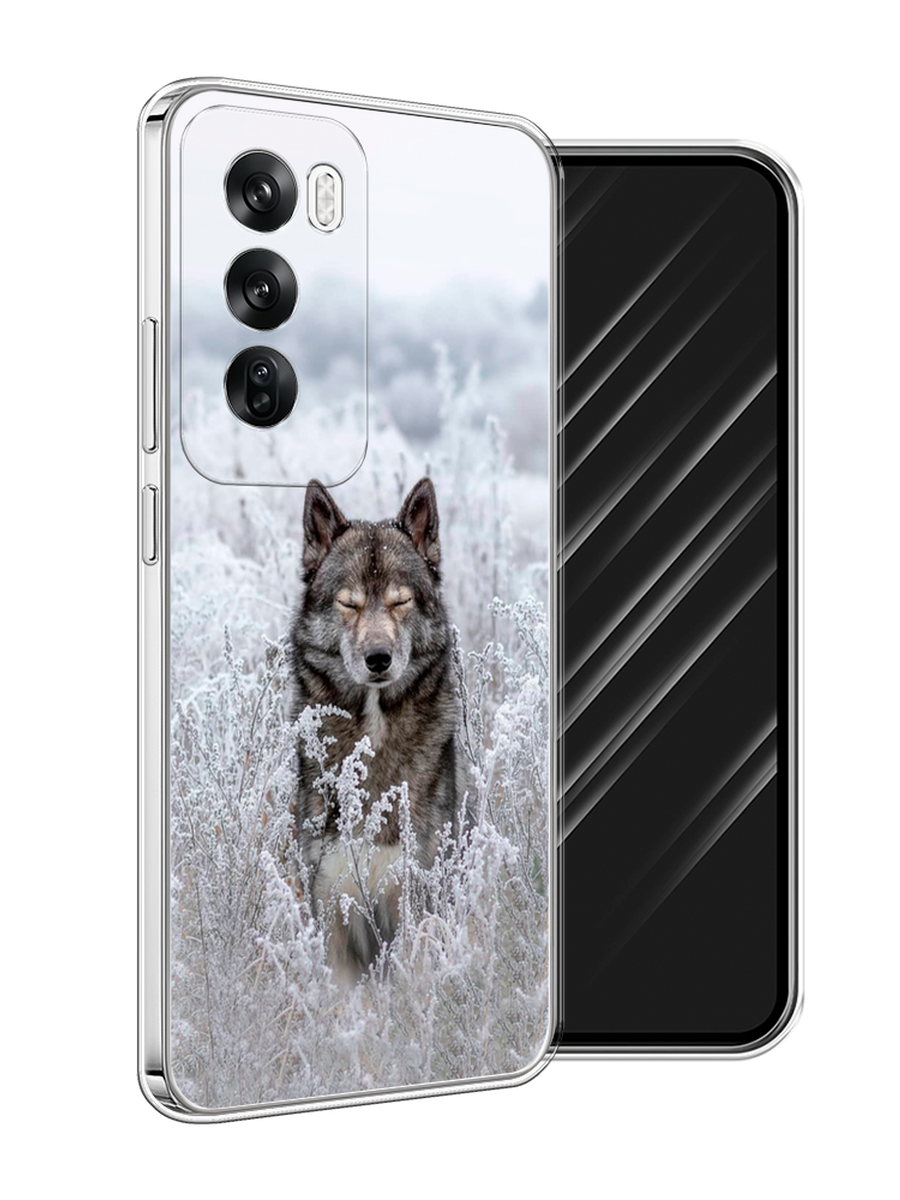 

Чехол Awog на Oppo Reno 12 "Волк в поле", Белый;черный, 2517450-1