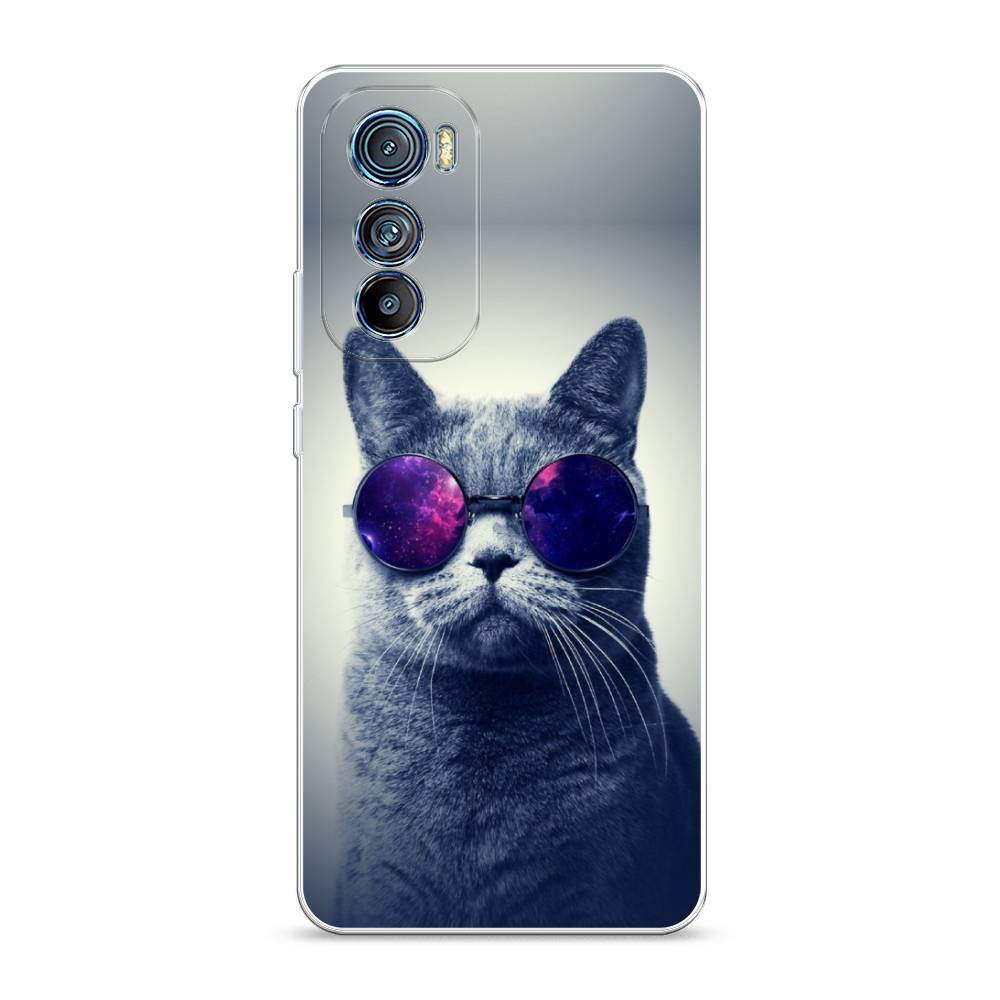 

Чехол силиконовый Awog "Космический кот" для Motorola Edge 30, Разноцветный