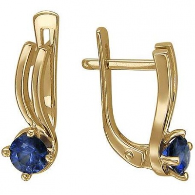 

Серьги из красного золота с сапфиром Эстет 01С516815-2, 01С516815-2