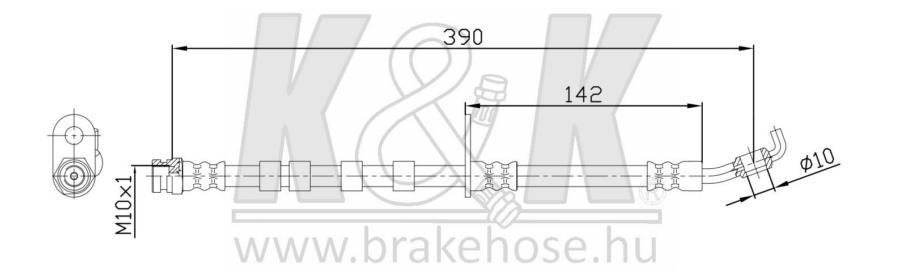 

Шланг Тормозной Mazda 2 (De) 1.5 Mzr 1.6 Mzr-Cd 06.11- K&K Ft0875