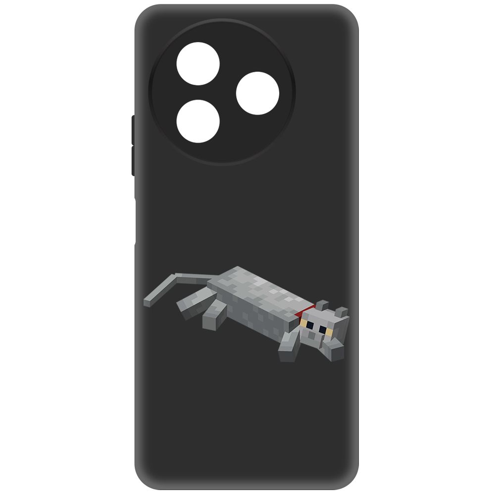 

Чехол-накладка Krutoff Soft Case Minecraft-Кошка для ITEL S24 черный