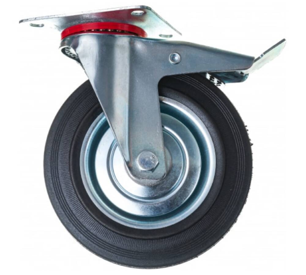 Колесо промышленное поворотное с тормозом SCB80 200 мм MFK-TORG 4003200 промышленное колесо mfk torg