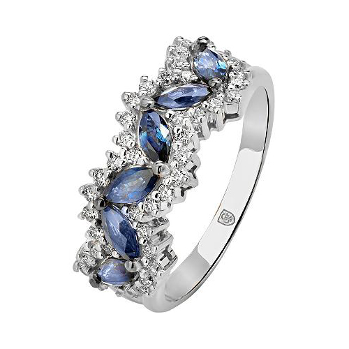 

Кольцо из белого золота с бриллиантом/сапфиром р. , Эстет 01К6213217-2, 01К6213217-2