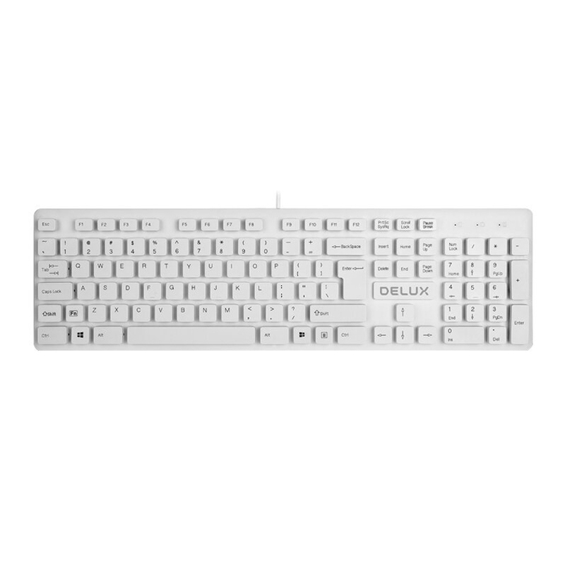 Проводная клавиатура Delux KA150U White