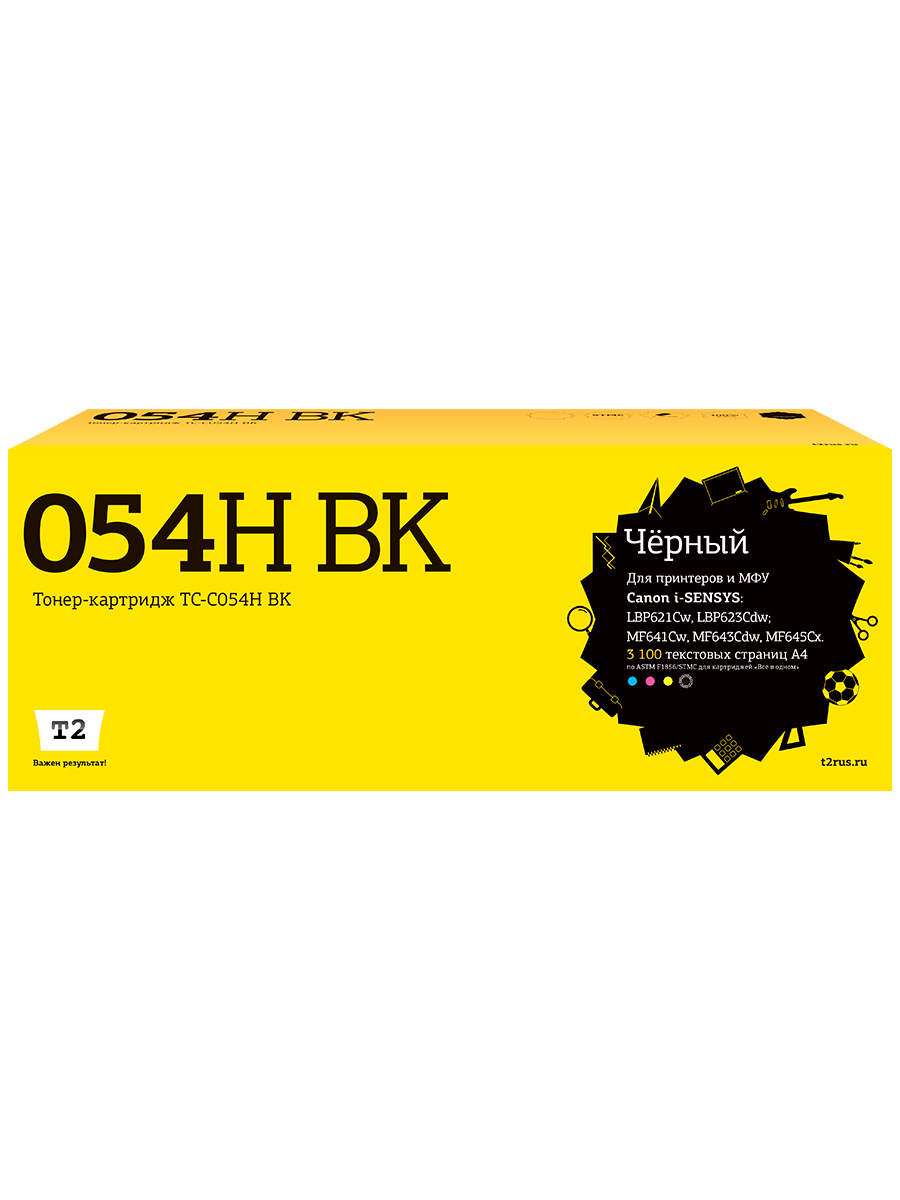 Лазерный картридж T2 TC-C054H BK (054H BK/054H/054/C054H BK/CS/C054HBK/3028C002) для Canon