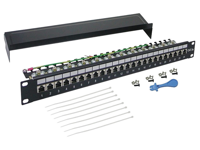 

Патч-панель LANMASTER 24 порта, STP, кат.6A, 1U