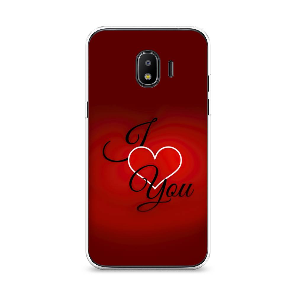 

Чехол Awog на Samsung Galaxy J2 2018 "I love you 3", Красный;черный, 25650-6