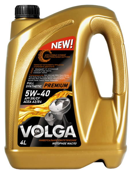 

Волга-Ойл Premium SAE 5W-40 SN/CF ACEA A3/B4 4л синтетика