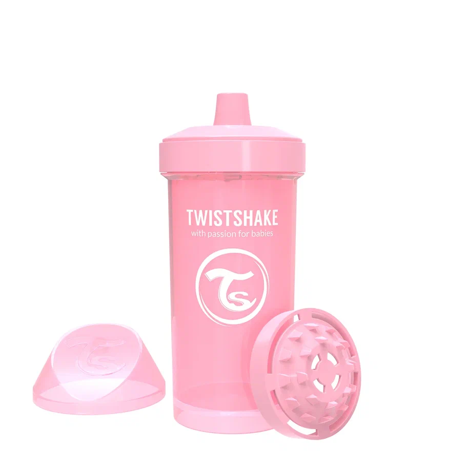 фото Поильник twistshake kid cup 360 мл. пастельный розовый (pastel pink). возраст 12+m.