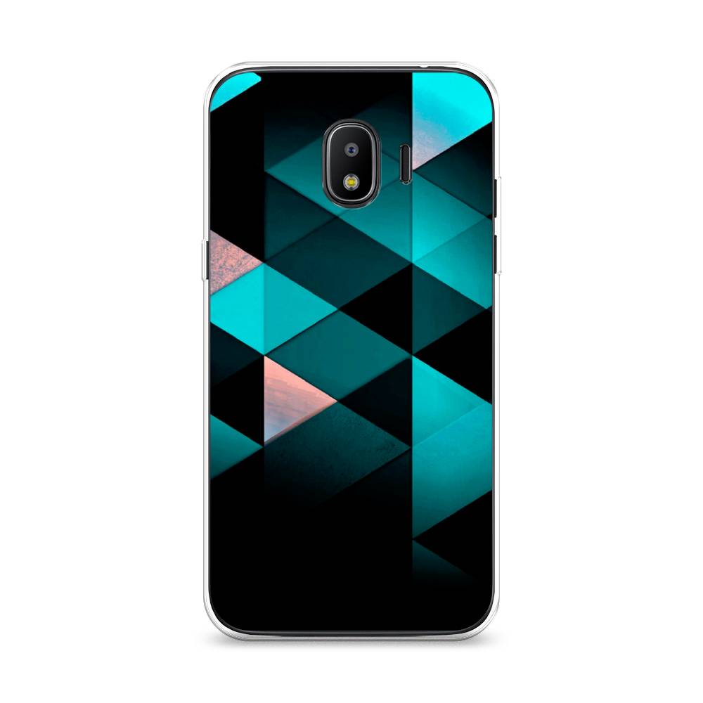 

Чехол Awog на Samsung Galaxy J2 2018 "Геометрия 16", Голубой;черный, 25650-3